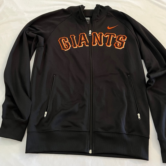 S Nike San Francisco Giants Black Embroidered Zip Adult Small Sweatshirt MLB - Picture 8 of 11